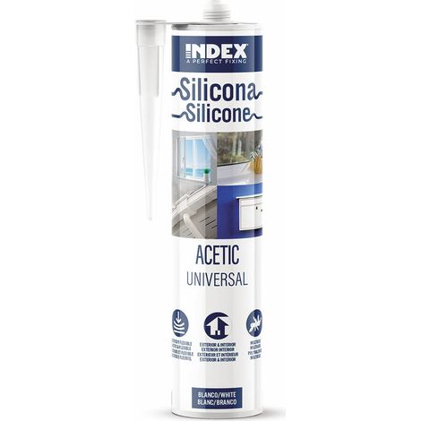 Boite de 12 - Silicone acétique universel polyvalent 280 ml (Transparent) (1/2)