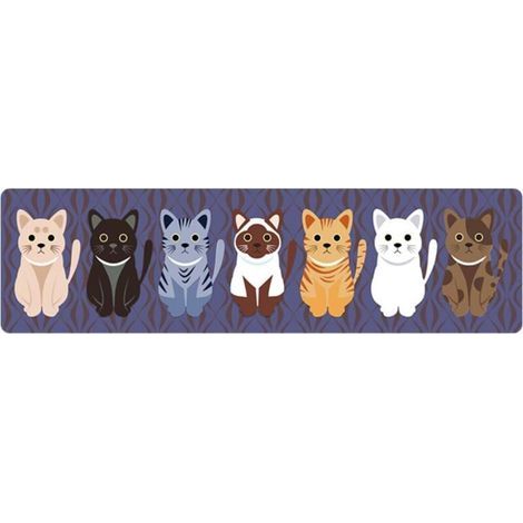 pair Tapis de Cuisine Antidérapant Tapis de Bain Absorbant Tapis de Devant Evier Décoratif Flannel Carpette Lavable pour Salon Chambre Salle de Bain Noir 50 x 180cm-Fei Yu