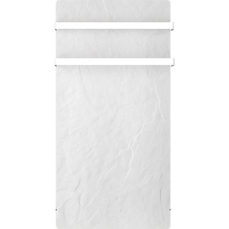 Sèche-serviettes électrique à inertie avec thermostat sans fil Valderoma Slim Kherr Wireless 800 W vertical 51x101 cm Natura Blanc