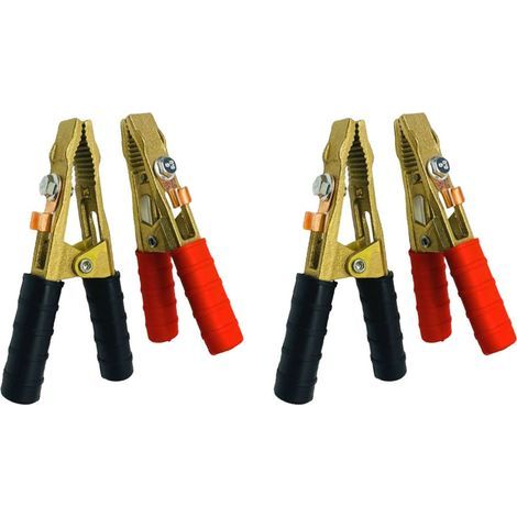 Kit 4 pinces pro(+ et -) en laiton de batterie ou de demarrage 250B,Pinces de demarrageou de batterie (1/4)
