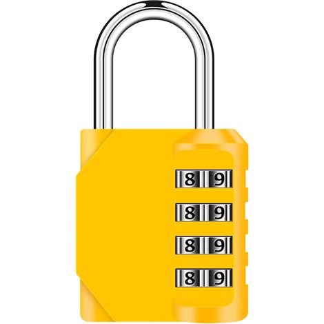 Cadenas à combinaison avec code, cadenas à combinaison à 4 chiffres, cadenas robuste résistant aux intempéries, cadenas à combinaison d'extérieur pour école, casier de gym, casier de sport (1/5)