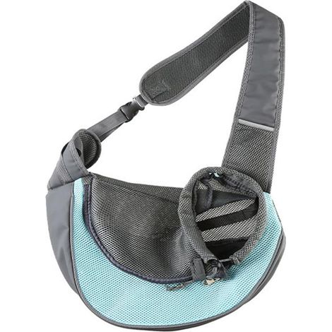 Sac Portable Pour Animaux De Compagnie - Bandoulière Réglable - Fond Rigide En PU - Espace 3D - Pour Chats Et Chiens Jusqu'à 10 kg - Rouge Bleu Noir Rose