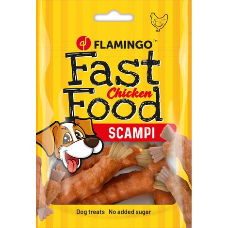 Friandises Fast Food Scampi avec poulet 120 g pour chien - Flamingo (1/5)