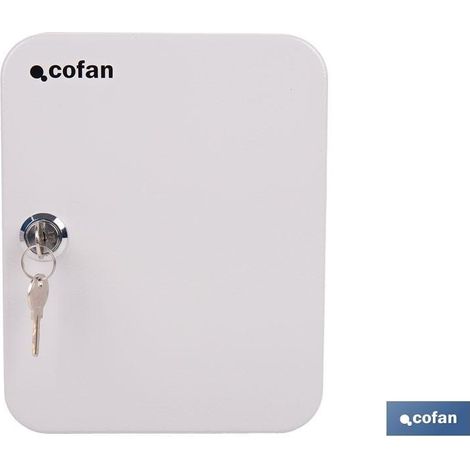 Armario de llaves 40 llaves en acero resistente con cerradura y medidas 20 x 16 x 7,5 cm (1/5)
