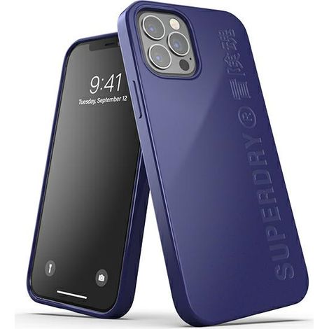 SuperDry Snap iPhone 12/12 Pro Kompostierbares Marineblau 42627