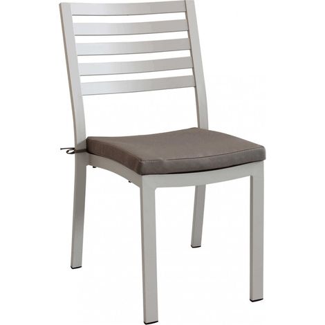 Sedia impilabile per esterno in alluminio con cuscino Valhalla - Beige (1/5)