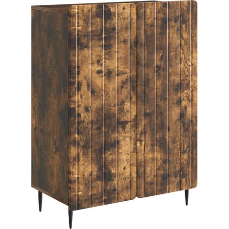 Sideboard Smoked Oak 66 x 34.5 x 92 cm Engineered Wood vidaXL