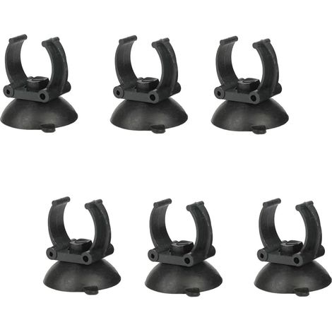 Ventosa universal para acuario (paquete de 6) - Apta para calentadores, luces y jacuzzis