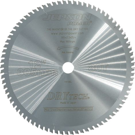 Jepson Drytech HM-Sägeblatt Durchmesser 305 mm / 80Z für Stahl (dünnwandig)