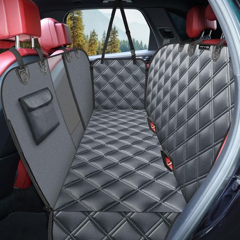 Housse de Siège pour Chien, Banquette Arrière Antidérapant et Imperméable avec Fermeture à Glissière Extérieure, Protection de Coffre Universelle pour Voitures 135X148 cm Gris (1/5)
