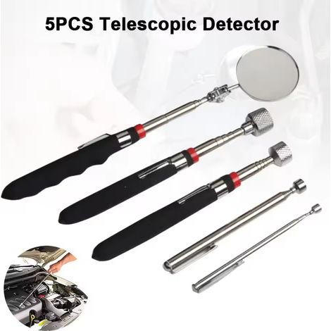 Miroir d'inspection magnétique rotatif à 360 degrés, détecteur télescopique, outil de préhension, dispositif de préhension télescopique, inspection par ventouse