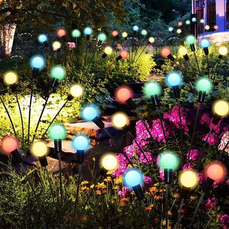 2er-Set Firefly wasserdichte Solar-Gartenleuchten für den Außenbereich – IP65 – Wasserdicht – Gartenbeleuchtung – Für Gartenwege, Terrasse, Gehwege – Gartendekoration (1/5)