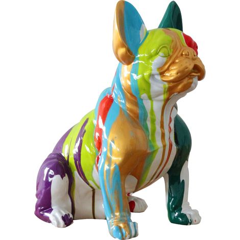 Statuetta Boston Terrier Seduto Kuatéh Bambina 40x29x45 cm Multicolore (1/5)