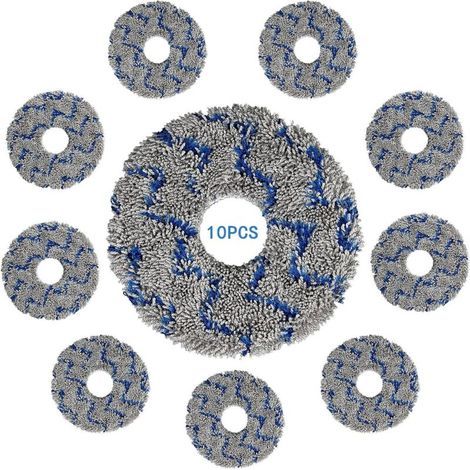 (10 pieces) Washable and reusable mop pads for ECOVACS DEEBOT X1 OMNI/ X1 PRO OMNI/ X1 TURBO/ X1 PLUS/T10 OMNI/ T10 TURBO, strong stain-resistant microfiber cloths (1/5)