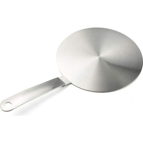 Induktionsadapter, Konverterscheibe für Induktionskochfeld, Wärmeverteilungsplatte mit abnehmbarem Griff und Sockel, 20 cm (1/5)