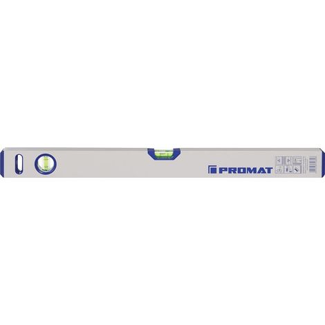 Nivel de burbuja 150cm aluminio plateado ± 0.5mm / m PROMAT
