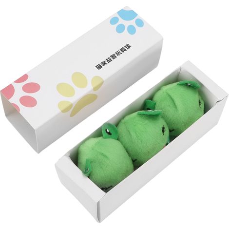 Jouet pour chat en forme de grenouille douce et mignonne avec clochette et hochet en papier à carreaux (1/5)