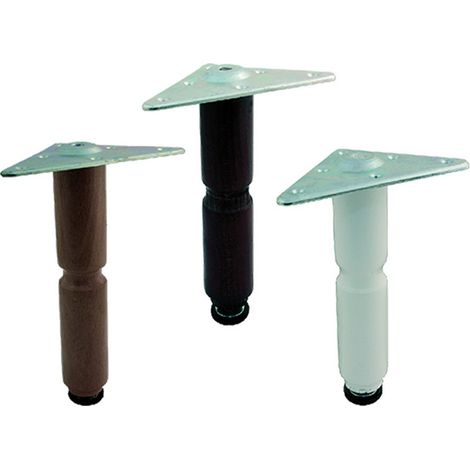 4PZ PIEDINO PER MOBILI cm 10 noce