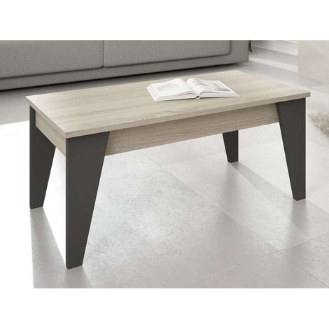 Mesa de centro elevable Ugijar en ártico y grafito. 46 cm(alto)100 cm(ancho)50 cm(largo) (1/2)