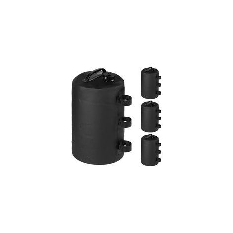 4 Pièces (Noir) Poids de Lestage pour Tonnelles PVC, Sac de Sable pour Pieds de Tente Pop-up 10L, Poids Tonnelle de Jardin Exterieur avec Dispositif Anti-Reflux pour Auvent Parasol