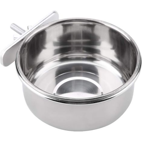 Stainless Steel Hanging Bowl for Budgie Bead Bird Feeder Cage Birds Food Feeding Accessory(M) (1/5)