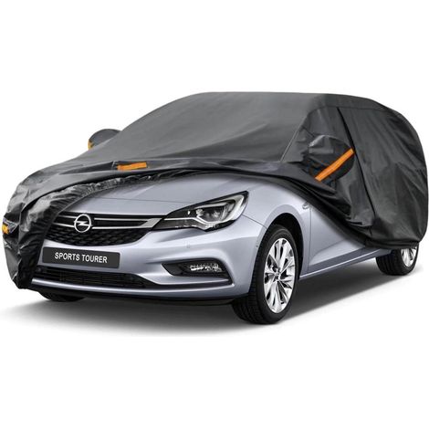 Kombinierte Autoplane wasserdicht atmungsaktiv für Opel Astra L/K/J Sports Tourer (2004-2025) Schwarz (1/5)
