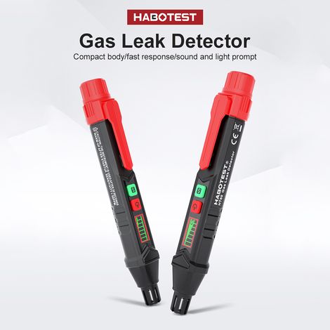 HABOTEST HT60 Tragbarer Gasleckdetektor für Brennstoffe mit akustischem und optischem Alarm, LCD-Bildschirm, für Erdgas, Methan und Propan. (1/5)