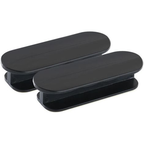 QORVA-2 poignées de fenêtre de balcon sans perforation - Noires, poignées de porte-fenêtre, poignées de tiroir, poignées de meubles, portes vitrées