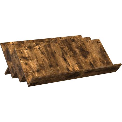 Maison Exclusive - Scaffale per riviste Rovere fumé 90 x 53 x 28,5 cm