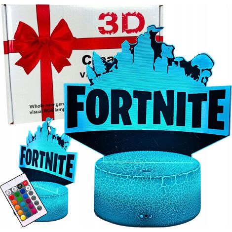 Fortnite Battle Royale LED-3D-Nachtlicht für Kinder + Fernbedienung