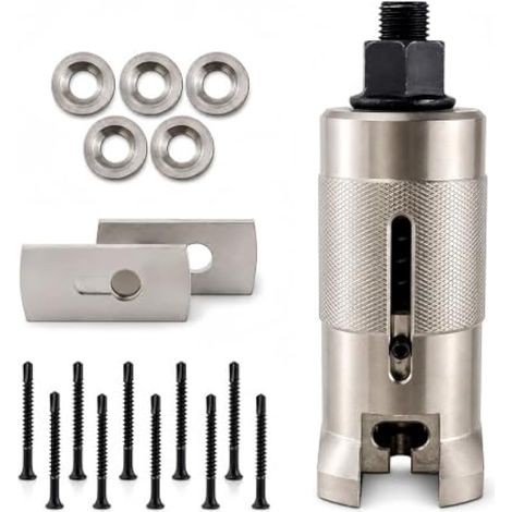 Extracteur de Clou, Kit de Crochetage en Acier Inoxydable avec 5,5 mm Vis Plaques de Traction Joints D'étanchéité Extracteur de Cylindre Professionnel Kit Crochetage Serrure pour Tous Types de Serrure (1/5)