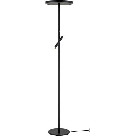 [NEUWERTIG] B-Ware Stehleuchte Teide Leselampe Led Schwarz Metall Dimmer Wohnzimmerlampe 2700 K
