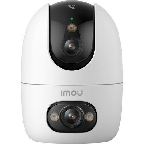 Imou IPC-S20EP-6M0S-IMOU A1 Dual Telecamera IP Wi-Fi 6 Dual Band Doppia Lente 6 MP Visione Notturna Rilevamento AI Audio Bidirezionale MicroSD 512 GB colore Nero Bianco