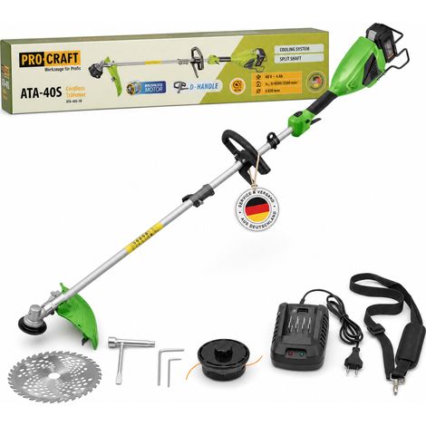 Desbrozadora a batería Procraft ATA-40S 40 V 420 mm sin escobillas + 1 batería de 4,0 Ah + cargador (1/5)