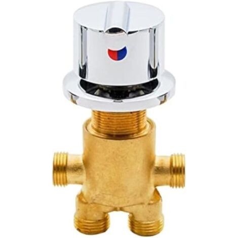 BARKBUSTERS Robinet Baignoire Mélangeur De Bain Robinets De Douche Salle De Bains Robinet Eau Chaude Froide En Laiton Massif Mitigeur Robinet Trou Feuille Poignée Mélangeur (1/4)