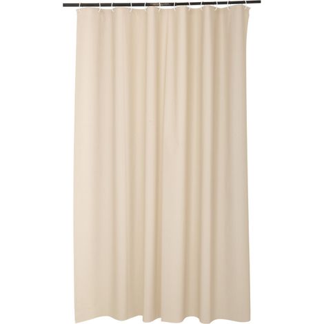 Rideau de douche 180 x 200 cm – PEVA Uni - 180x200cm - Taupe (1/3)