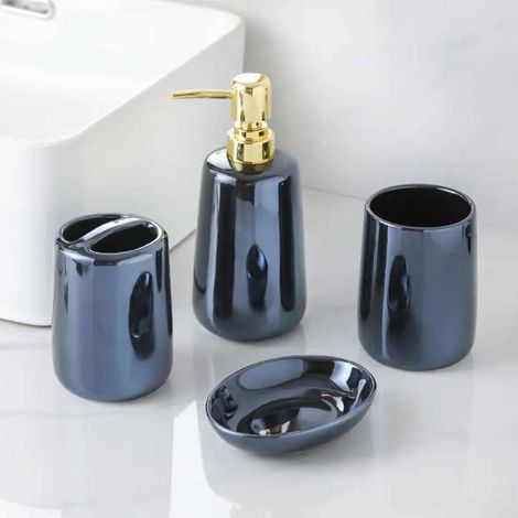 Lot 4 pièces d’accessoires design pour salle de bain (1/4)