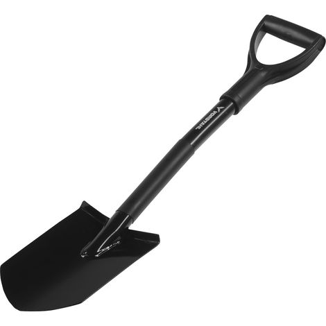 Pelle à manche métallique, pelle courte de survie pour voiture, 75 cm, en acier inoxydable. (1/3)