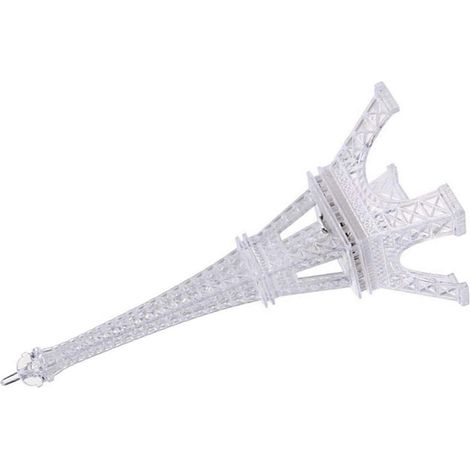 Veilleuse LED multicolore clignotante en acrylique Tour Eiffel - Lampe de bureau - Ambiance romantique (1/5)