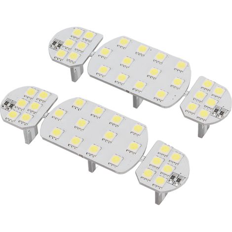 6PCS Plafonnier Intérieur LED 48 LEDs Blanc Éclairage de Lecture pour Peugeot 3008 4008 308, Remplacement Direct