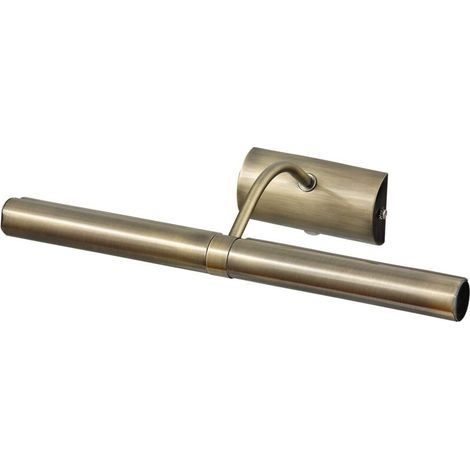 Aplique de pared para baño 2xE14 en bronce, 36,2 cm de ancho, iluminación orientable, uso interior IP20 (1/3)