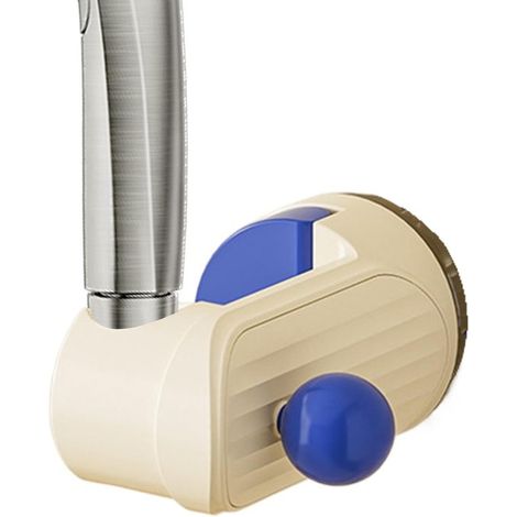 Supporto per soffione doccia - Montaggio a parete - Doccia - Montaggio senza foratura - 10,5 x 6 cm - Blu (1/5)