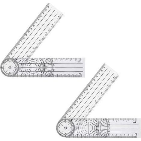 Ensemble de 2 Goniomètres pour Kinésithérapie Médicale Règle de Mesure Multi-Angle Idéal pour la Thérapie Sportive (1/5)