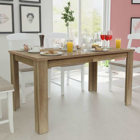 vidaXL Mesa de comedor color roble 140x80x75 cm (1/5)