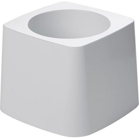 Porte-brosse WC, design compact blanc, pour ranger les brosses WC, adapté à un usage professionnel/de salle de bain/de nettoyage (1/4)