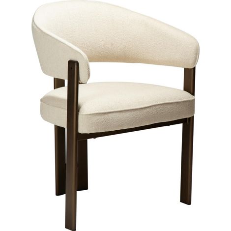 Duct Esszimmerstuhl mit Armlehnen Bouclé beige. (1/5)