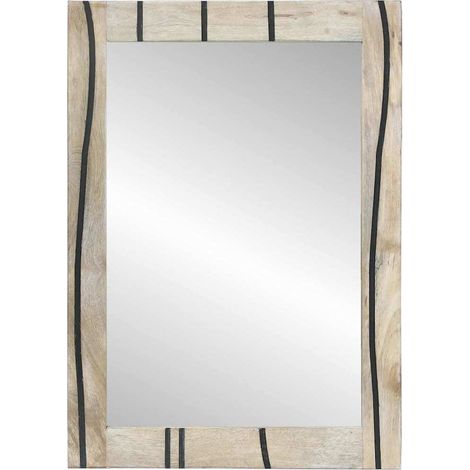 Miroir de salle de bain avec miroir Marron 70 x 50 x 2,5 cm CFW160486 (1/5)