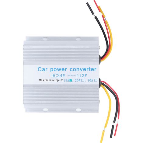 Convertisseur de puissance pour voiture, transformateur abaisseur, régulateur de tension DC 24 V - 12 V, 15 A, 180 W