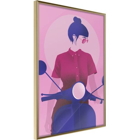Affiche Murale Encadrée "Independent Girl" 21 x 30 cm Or