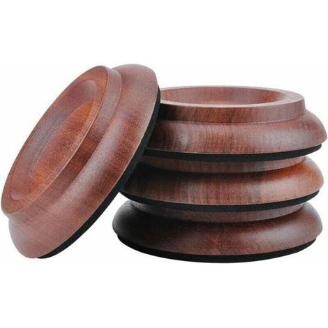 Pieds De Piano - Bois Massif - Brun - Résistants Aux Chocs - Pour Piano À Queue - Lot De 4 (1/5)